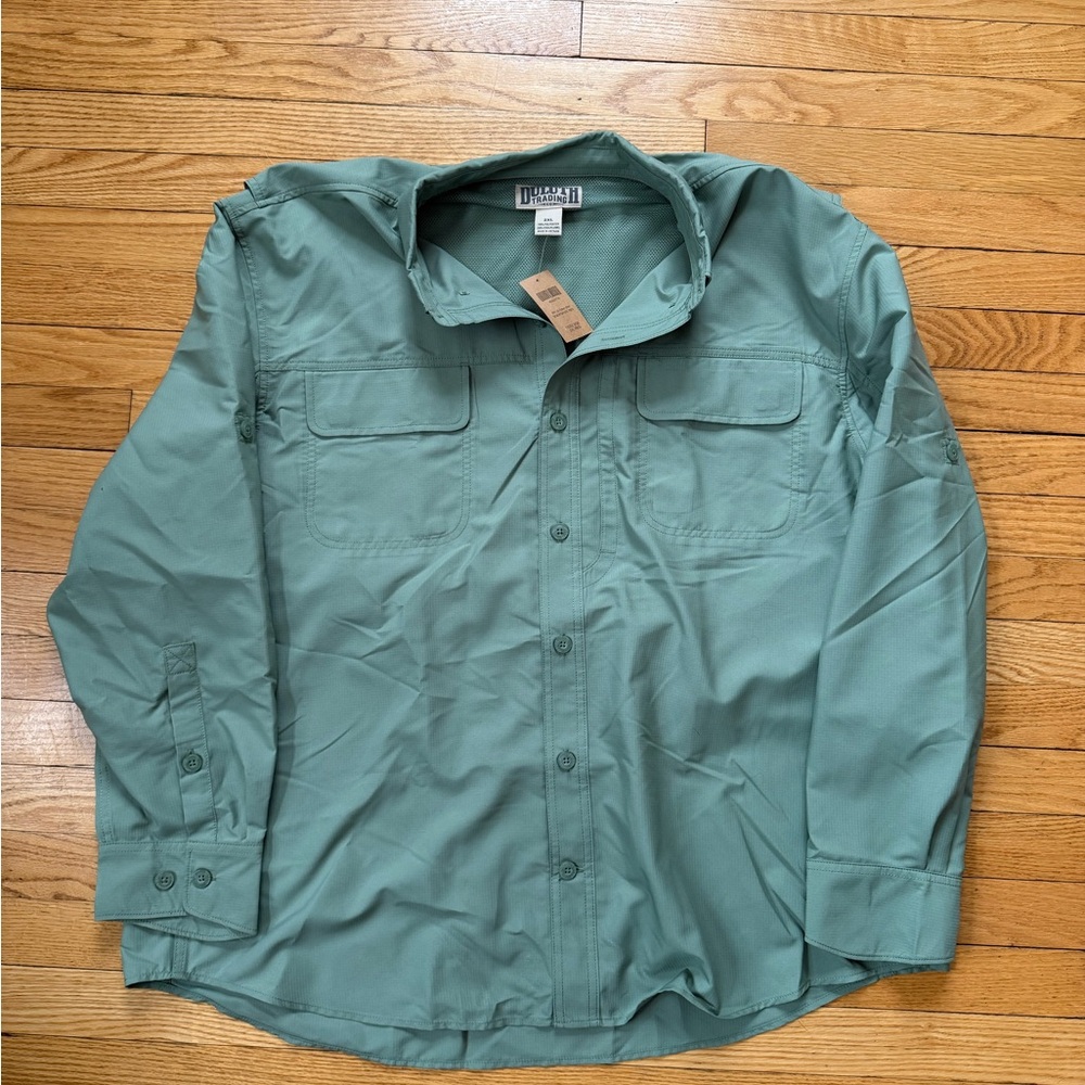 Duluth Trading Co Men's Sage Green Shirt Jacket